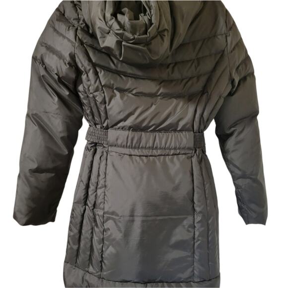 Cole Haan Signature Belted Black Puffer Down Feather Warm Winter Coat  Size M - Picture 3 of 12